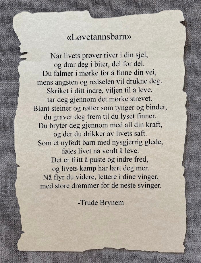 "Løvetannsbarn" Kunstpapir trykk i begrenset opplag