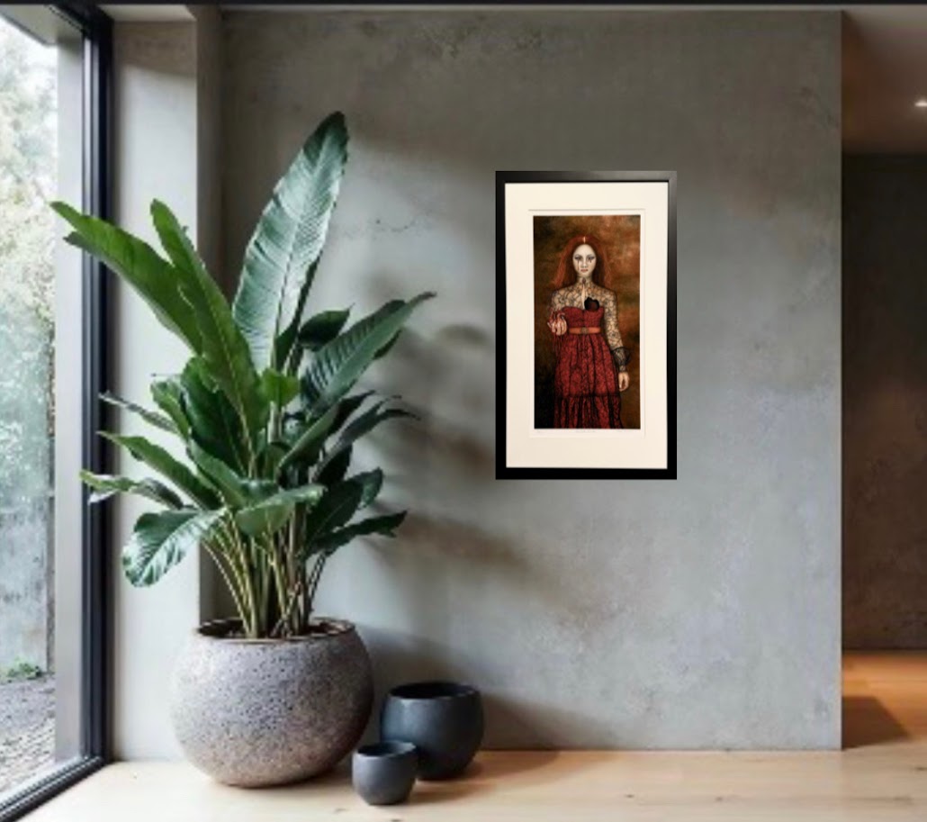 "Med hjerte i hånden" Kunstpapir trykk i begrenset opplag