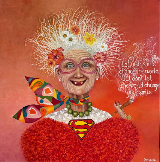 "Smile" Kunstpapir trykk i begrenset opplag