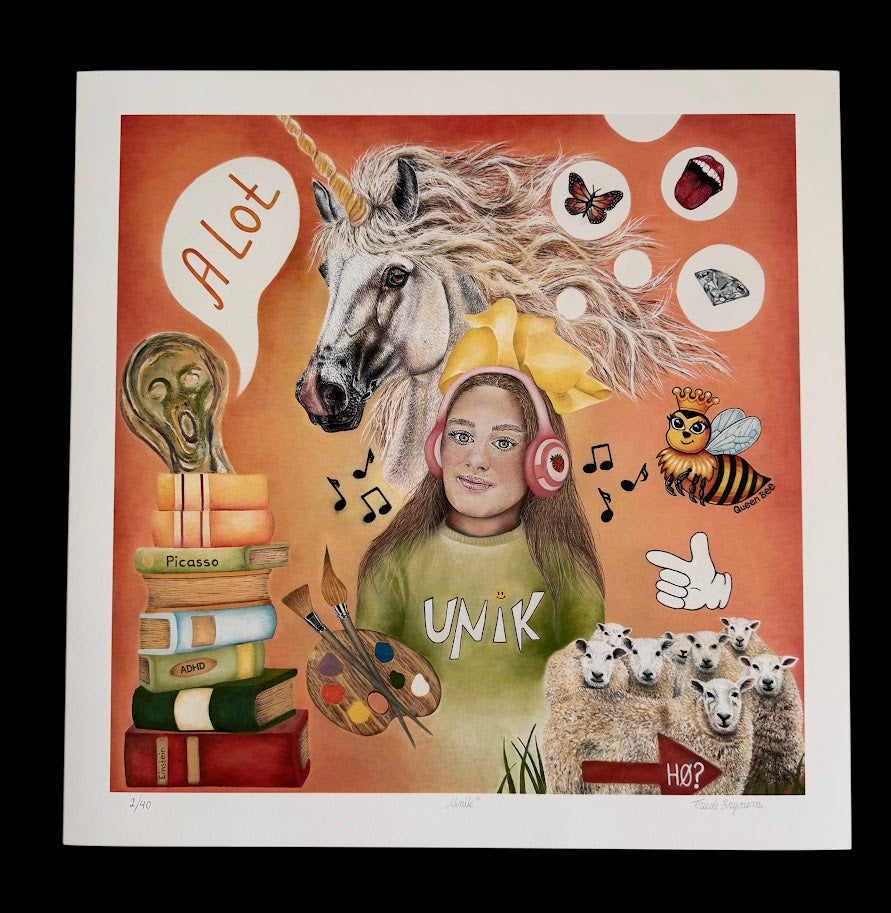 "Unik" Kunstpapir trykk i begrenset opplag
