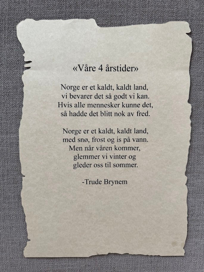 "Vinter" Kunstpapir trykk i begrenset opplag