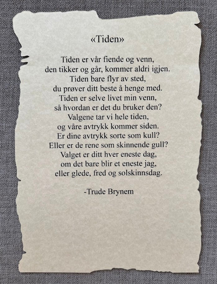 "Tiden" Kunstpapir trykk i begrenset opplag