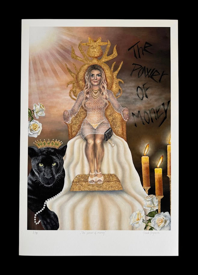"The power of money" Kunstpapir trykk i begrenset opplag