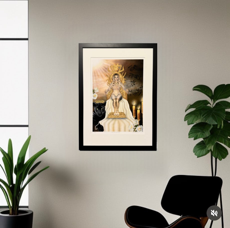 "The power of money" Kunstpapir trykk i begrenset opplag